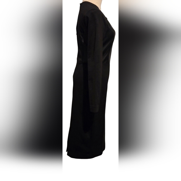 NWT~BCBGMAXAZRIA Faux Leather Top Dress - Picture 4 of 13